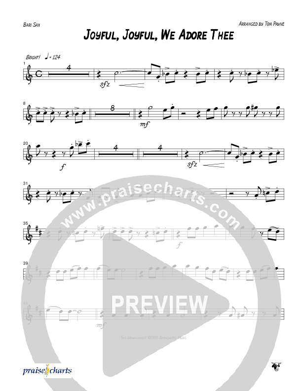 Joyful Joyful We Adore Thee (Instrumental) Bari Sax (Tom Payne)
