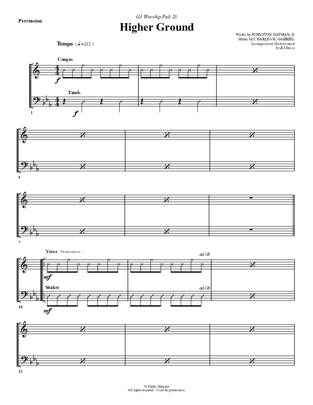 Higher Ground Percussion (G3 Worship)