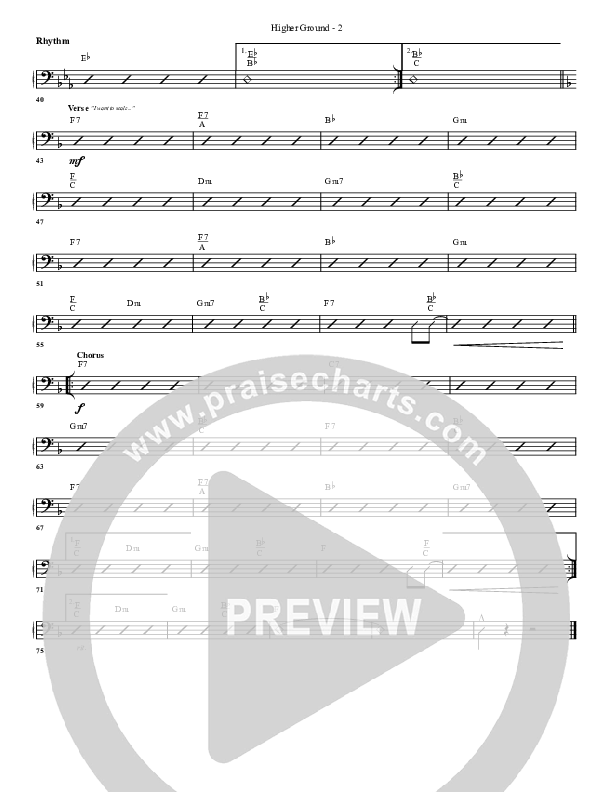 Higher Ground Rhythm Chart (G3 Worship)
