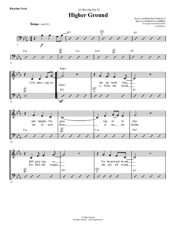 Higher Ground Rhythm/Vocal (G3 Worship)