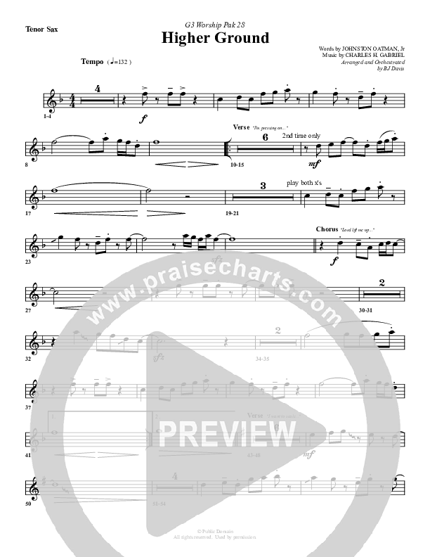 Higher Ground Tenor Sax 2 (G3 Worship)