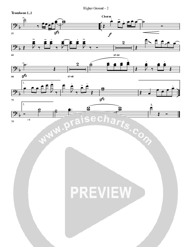 Higher Ground Trombone 1/2 (G3 Worship)