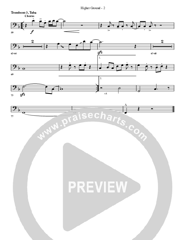 Higher Ground Trombone 3/Tuba (G3 Worship)