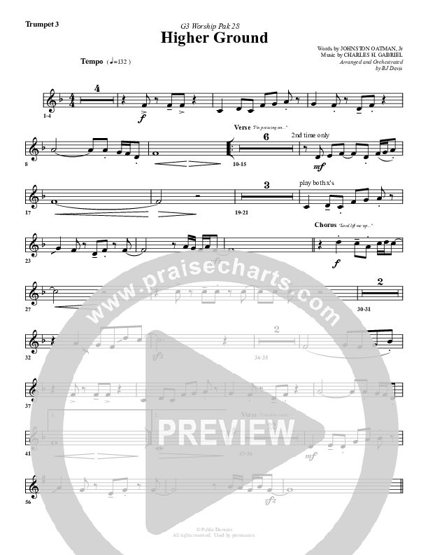 Higher Ground Trumpet 3 (G3 Worship)