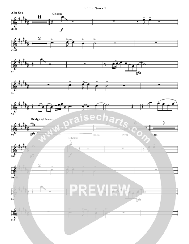 Lift The Name Alto Sax (G3 Worship)