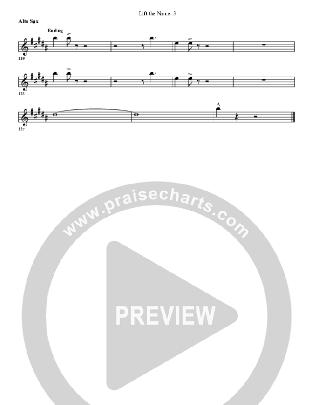 Lift The Name Alto Sax (G3 Worship)