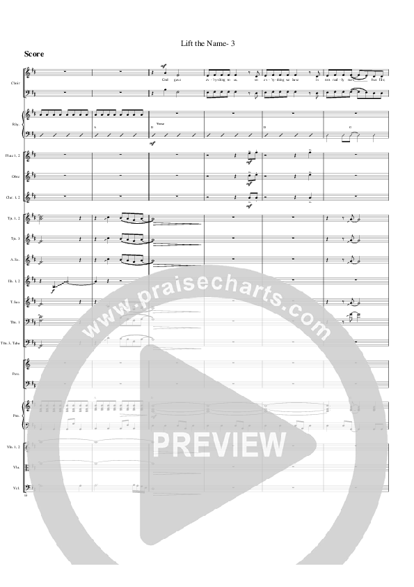 Lift The Name Conductor's Score (G3 Worship)