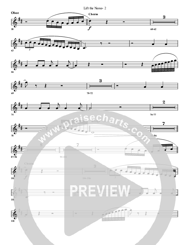 Lift The Name Oboe (G3 Worship)