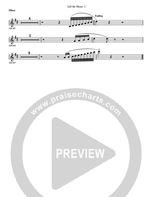 Lift The Name Oboe (G3 Worship)