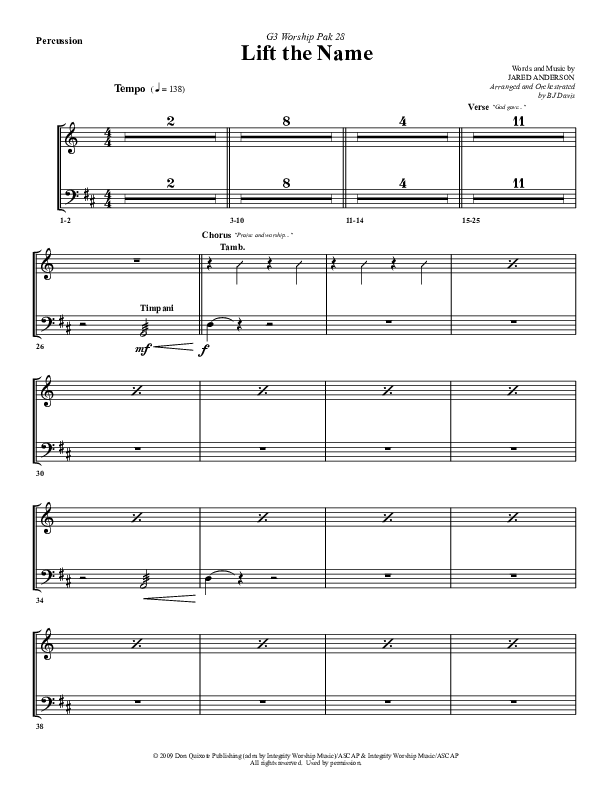 Lift The Name Percussion (G3 Worship)