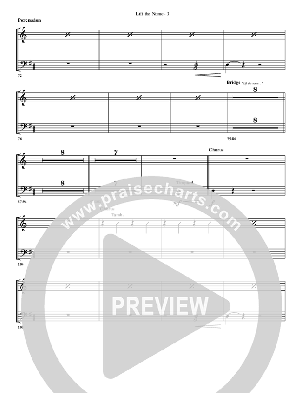 Lift The Name Percussion (G3 Worship)