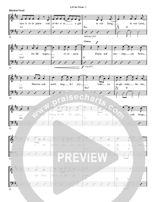 Lift The Name Rhythm/Vocal (G3 Worship)