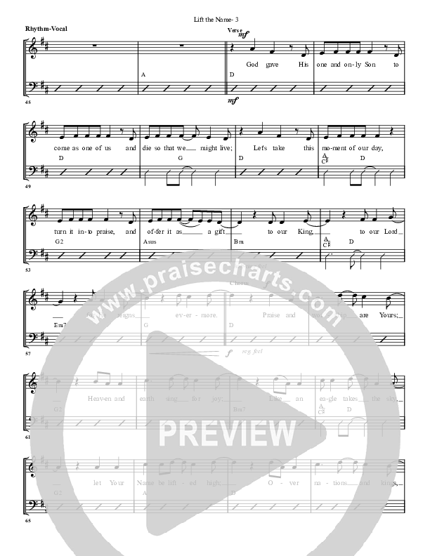 Lift The Name Rhythm/Vocal (G3 Worship)