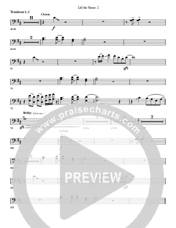 Lift The Name Trombone 1/2 (G3 Worship)