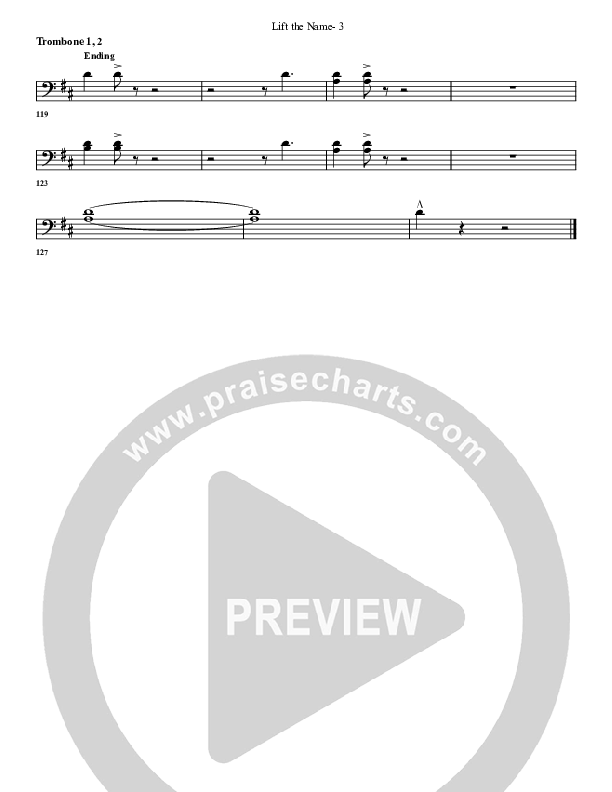 Lift The Name Trombone 1/2 (G3 Worship)