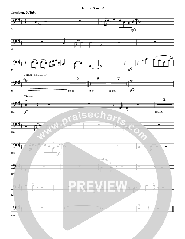 Lift The Name Trombone 3/Tuba (G3 Worship)
