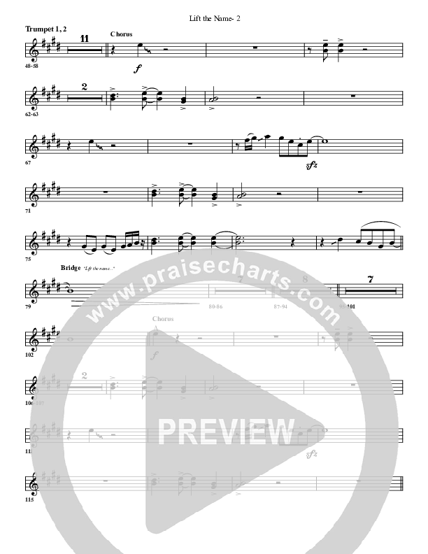 Lift The Name Trumpet 1,2 (G3 Worship)