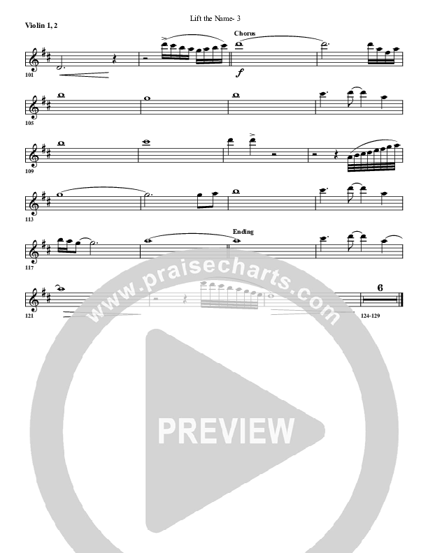 Lift The Name Violin 1/2 (G3 Worship)