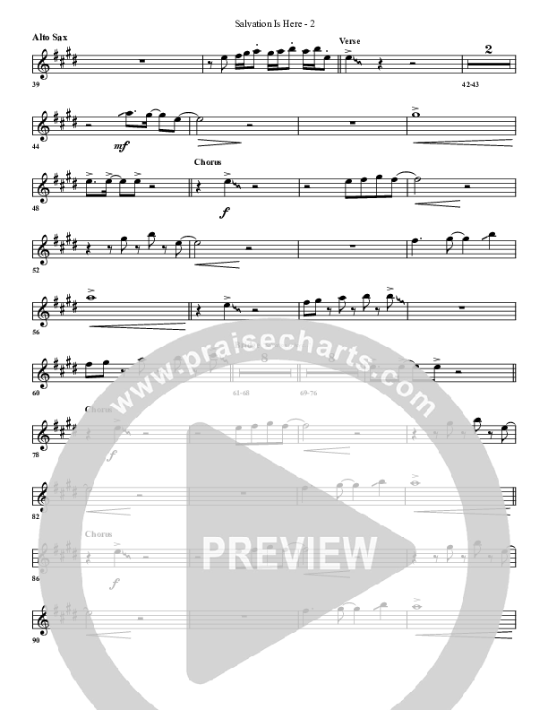 Salvation Is Here Alto Sax (G3 Worship)