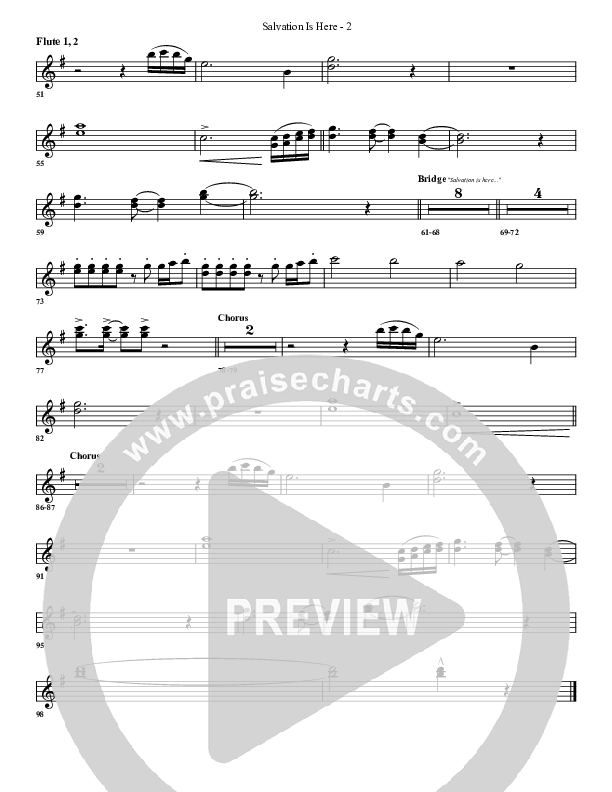 Salvation Is Here Flute 1/2 (G3 Worship)