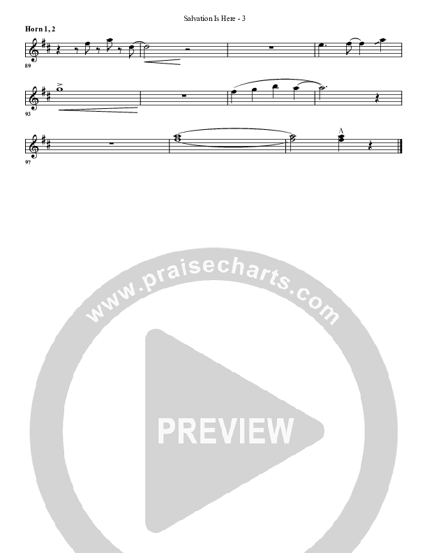 Salvation Is Here French Horn 1/2 (G3 Worship)