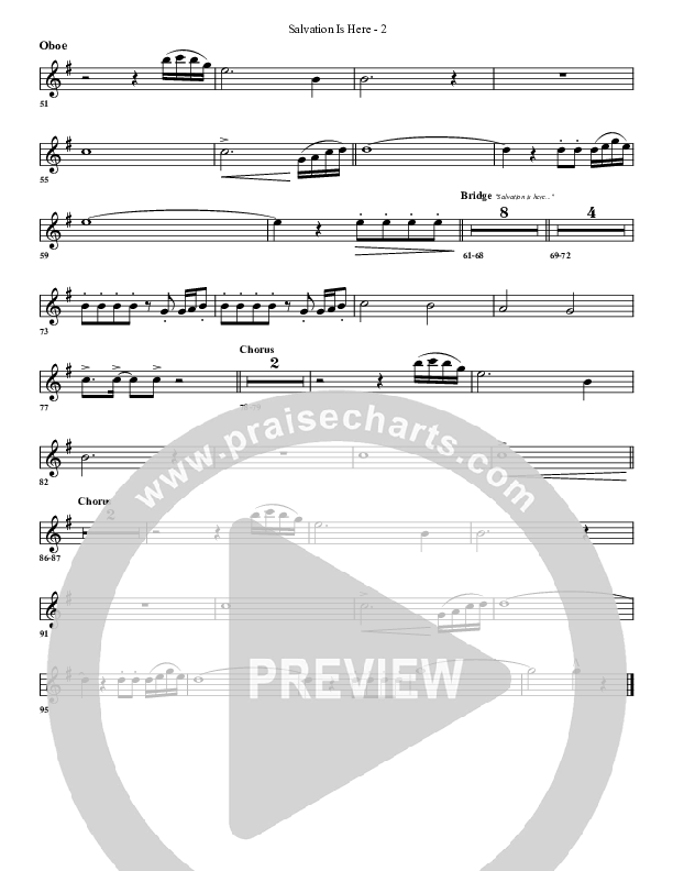 Salvation Is Here Oboe (G3 Worship)