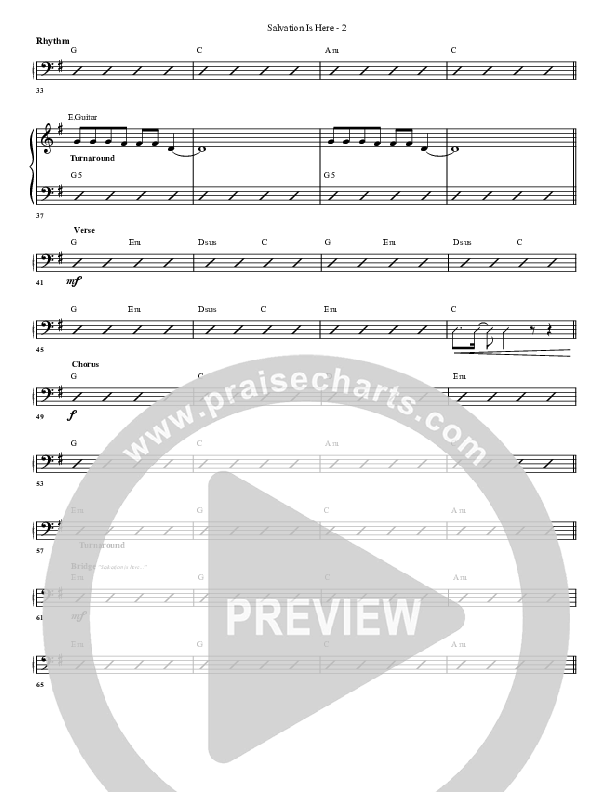 Salvation Is Here Rhythm Chart (G3 Worship)