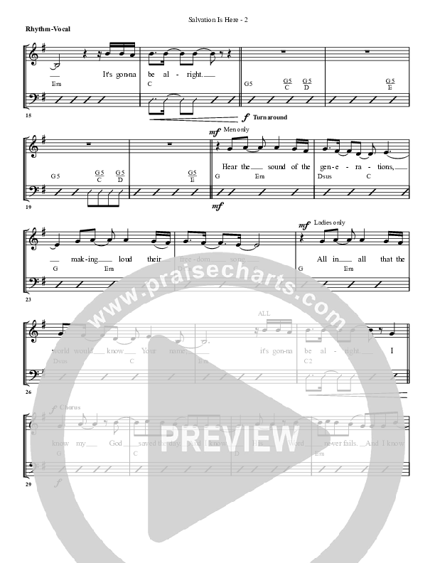 Salvation Is Here Rhythm/Vocal (G3 Worship)