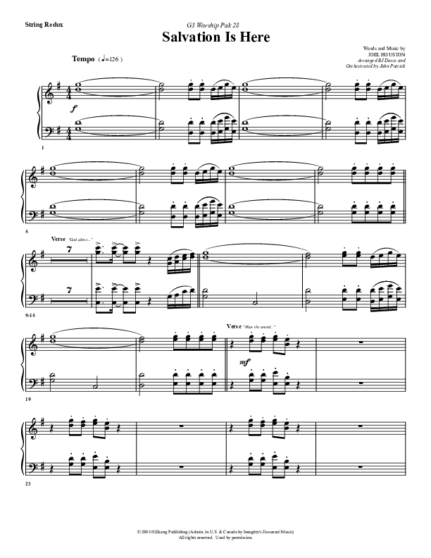 Salvation Is Here Synth Strings (G3 Worship)