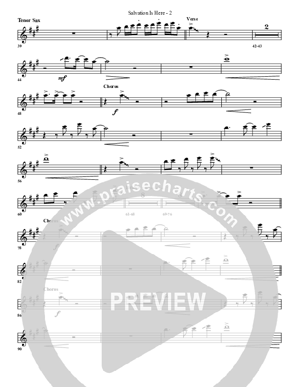 Salvation Is Here Tenor Sax 2 (G3 Worship)