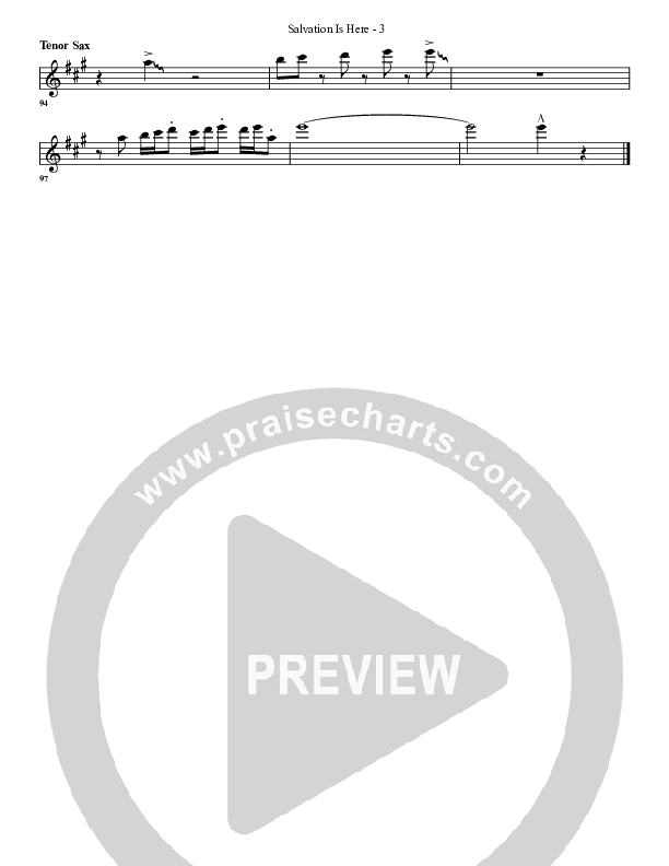 Salvation Is Here Tenor Sax 2 (G3 Worship)