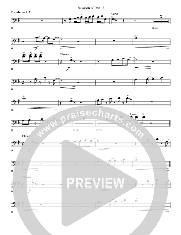 Salvation Is Here Trombone 1/2 (G3 Worship)