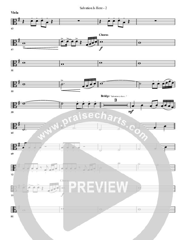 Salvation Is Here Viola (G3 Worship)