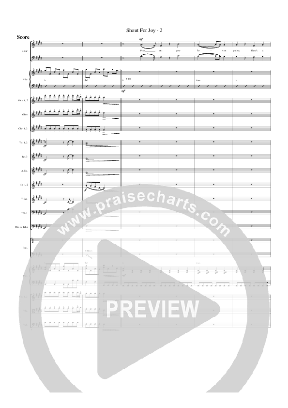 Shout For Joy Conductor's Score (G3 Worship)