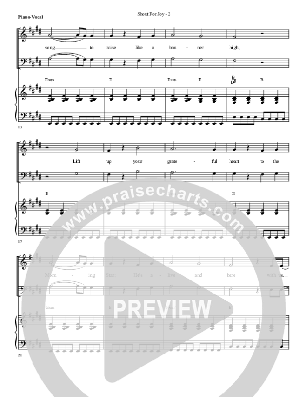 Shout For Joy Piano/Vocal (G3 Worship)