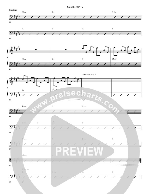 Shout For Joy Rhythm Chart (G3 Worship)