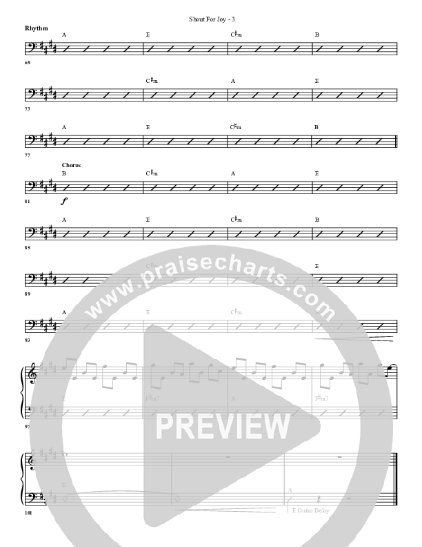 Shout For Joy Rhythm Chart (G3 Worship)