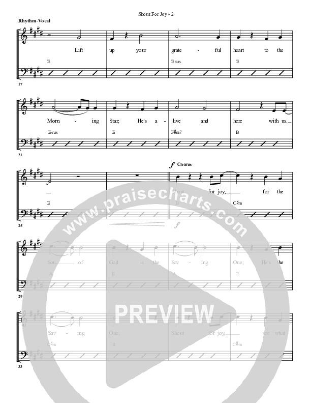 Shout For Joy Rhythm/Vocal (G3 Worship)