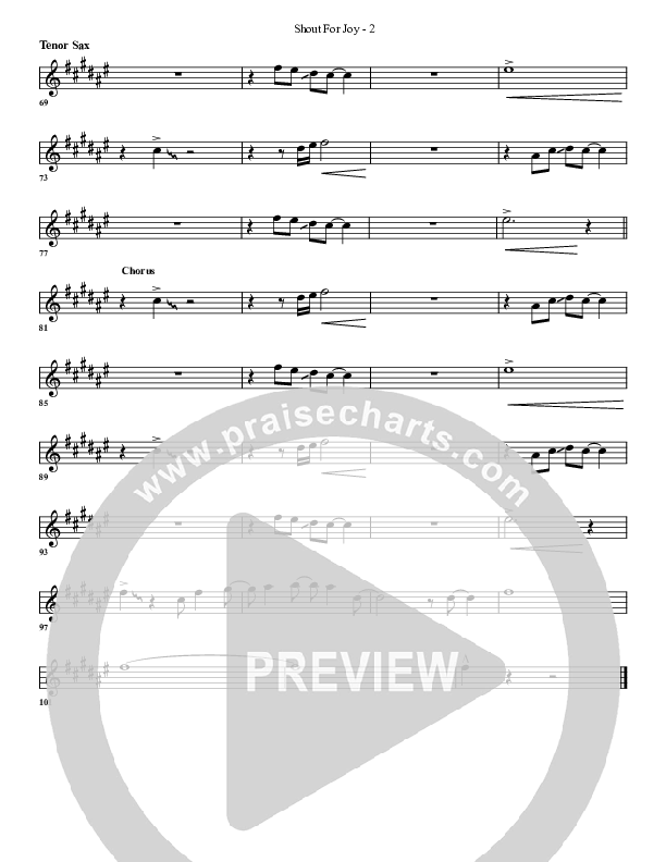 Shout For Joy Tenor Sax 2 (G3 Worship)