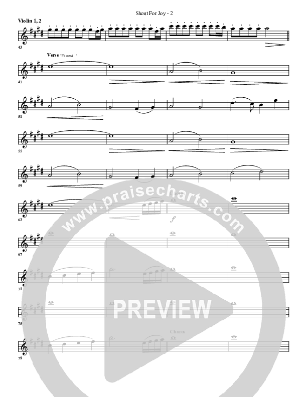 Shout For Joy Violin 1/2 (G3 Worship)