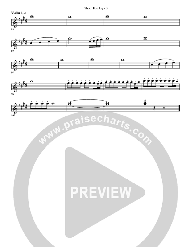 Shout For Joy Violin 1/2 (G3 Worship)