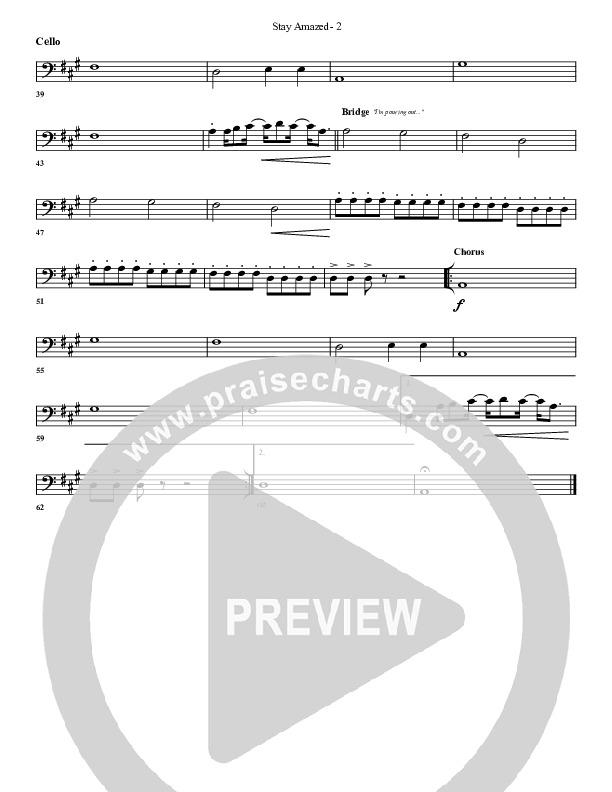 Stay Amazed Cello (G3 Worship)