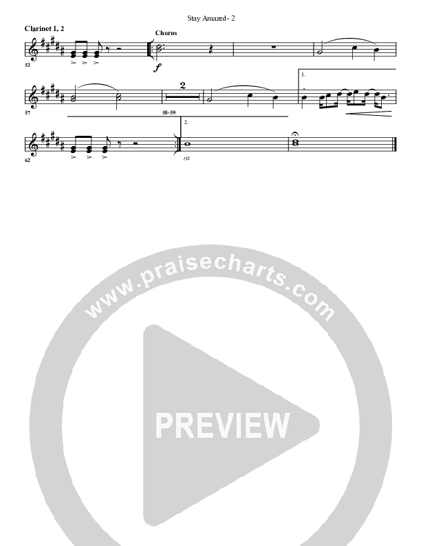 Stay Amazed Clarinet 1/2 (G3 Worship)