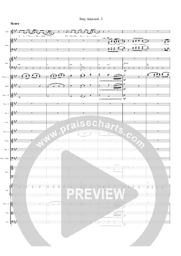 Stay Amazed Conductor's Score (G3 Worship)