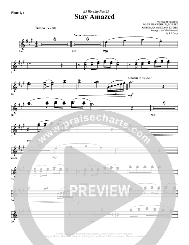 Stay Amazed Flute 1/2 (G3 Worship)