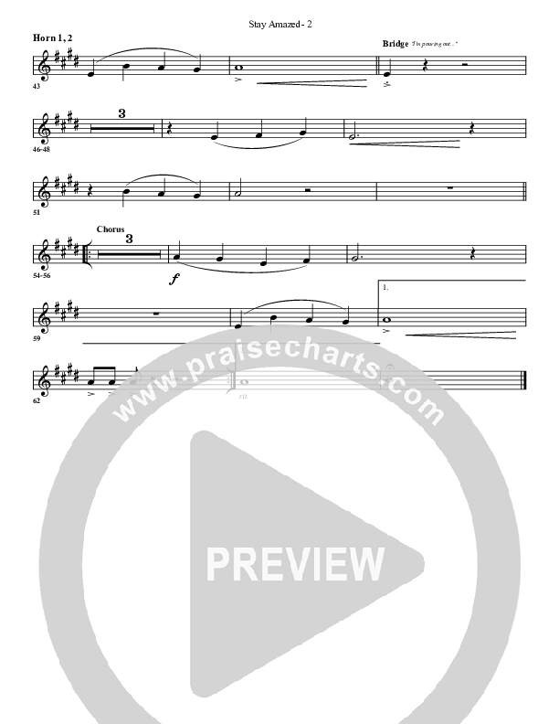 Stay Amazed French Horn 1/2 (G3 Worship)