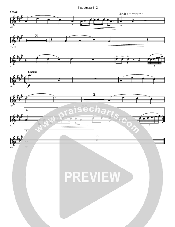 Stay Amazed Oboe (G3 Worship)