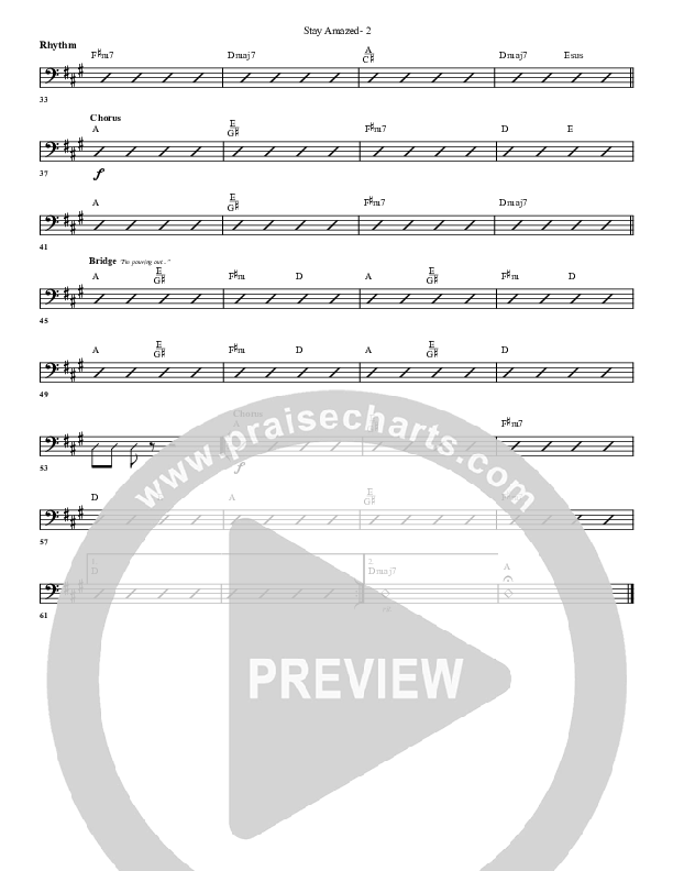 Stay Amazed Rhythm Chart (G3 Worship)