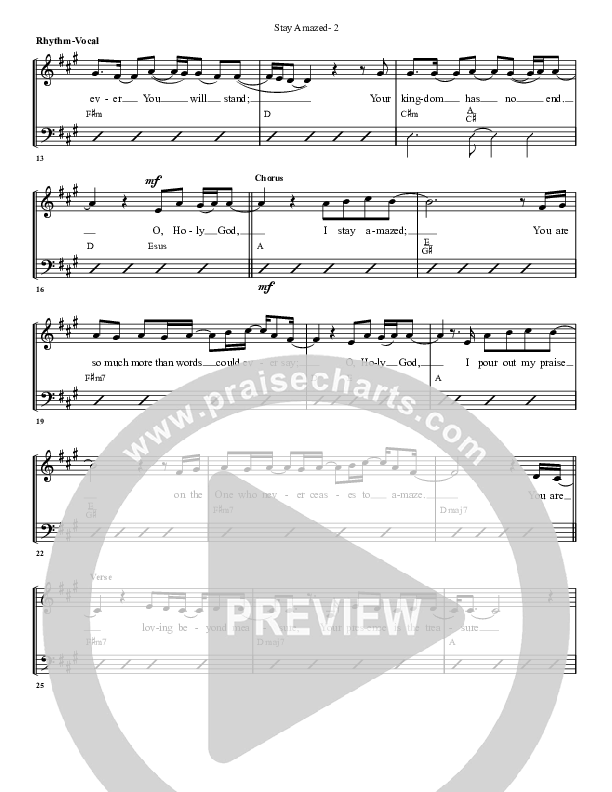 Stay Amazed Rhythm/Vocal (G3 Worship)