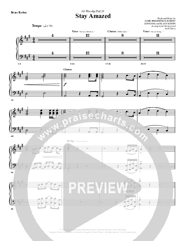 Stay Amazed Synth Brass (G3 Worship)